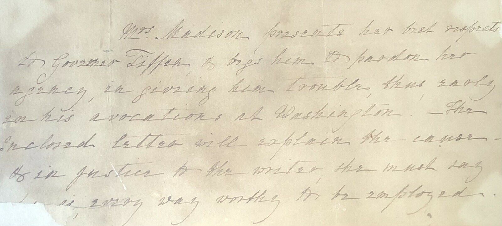 Dolley Madison * BAS Beckett Slabbed * Autograph Handwritten Letter Signed