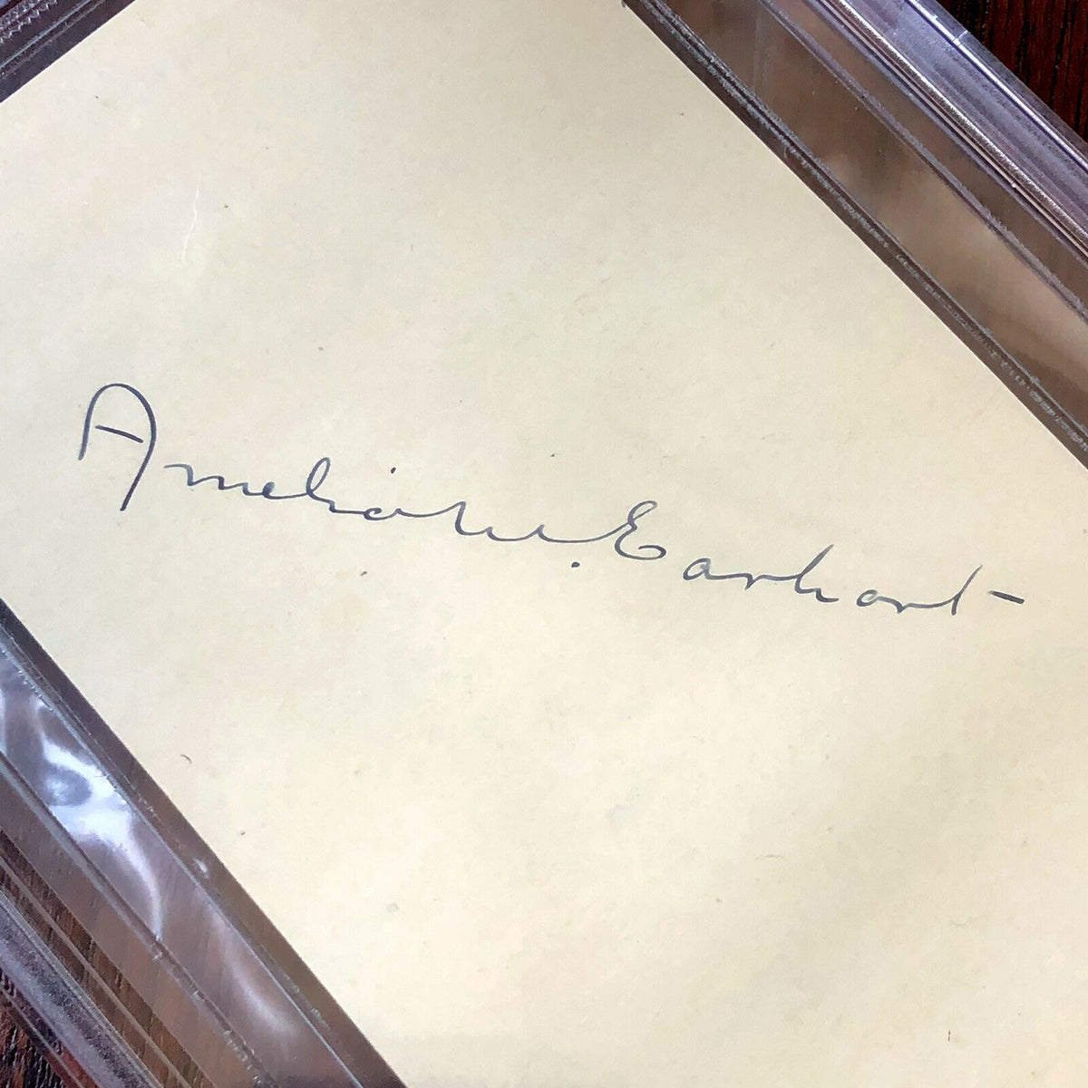AMELIA EARHART * Beckett BAS 10 * ENCAPSULATED AUTOGRAPH FULL SIGNATURE SIGNED *