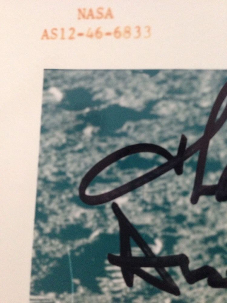 APOLLO 12 CREW autographs SIGNED GORDON BEAN CONRAD Photo MOON SURFACE