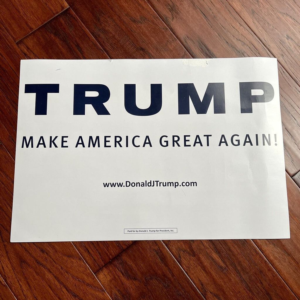 DONALD TRUMP * JSA * Signed Make America Great Again Campaign Autograph Poster