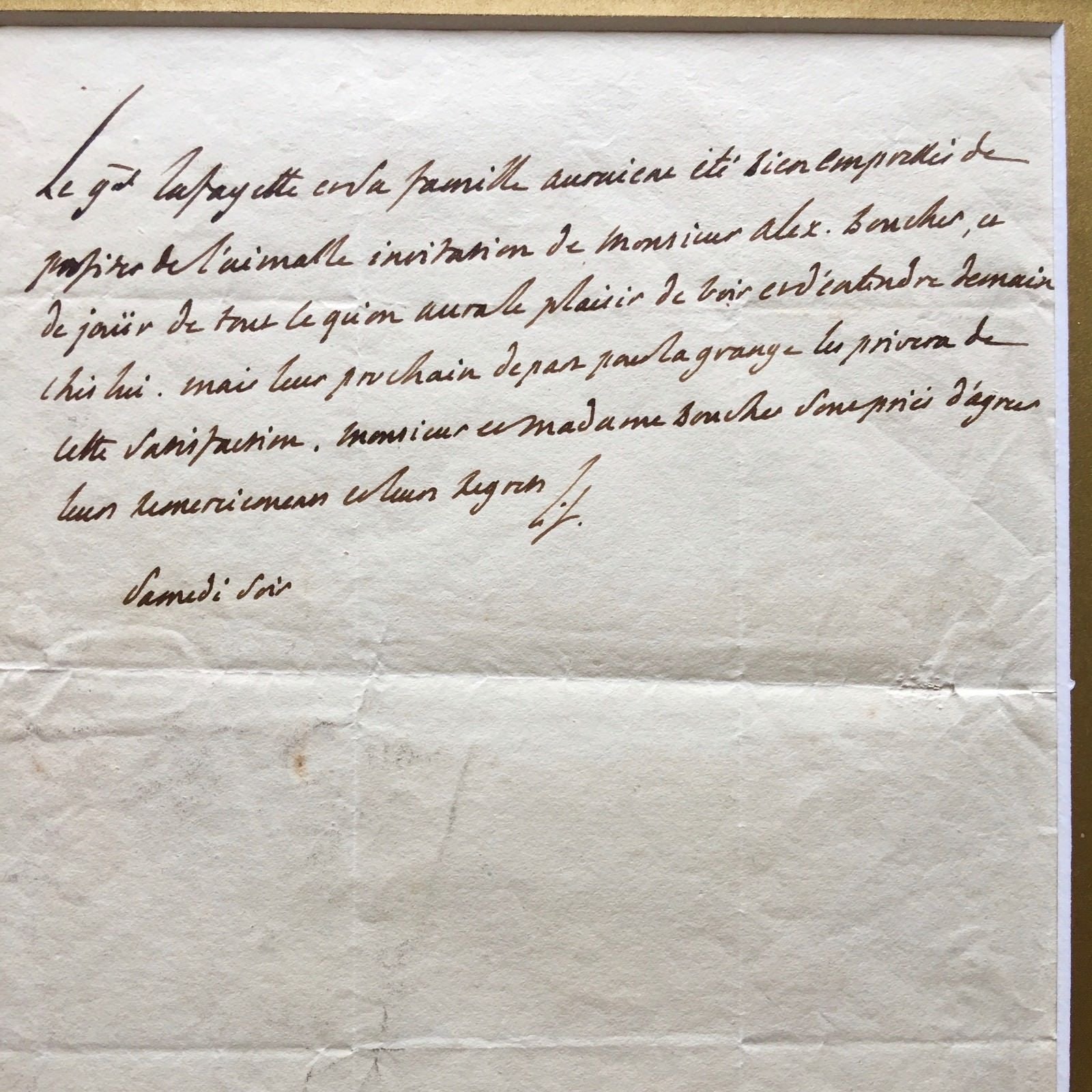 MARQUIS DE LAFAYETTE * PSA/DNA * 2x SIGNED Autograph Letter * Revolutionary War