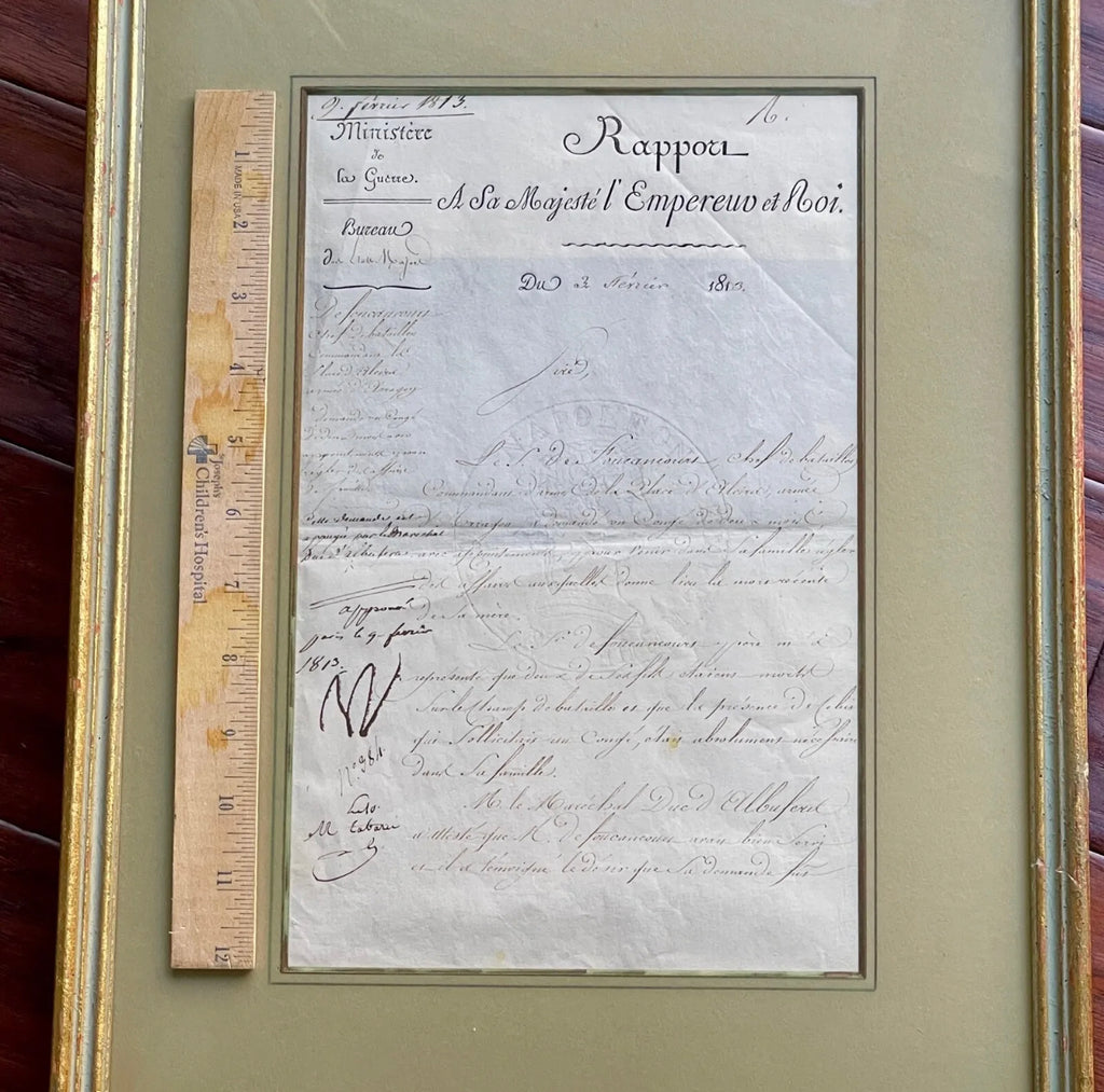 NAPOLEON BONAPARTE * PSA/DNA * Autograph Document Signed Approving Leave