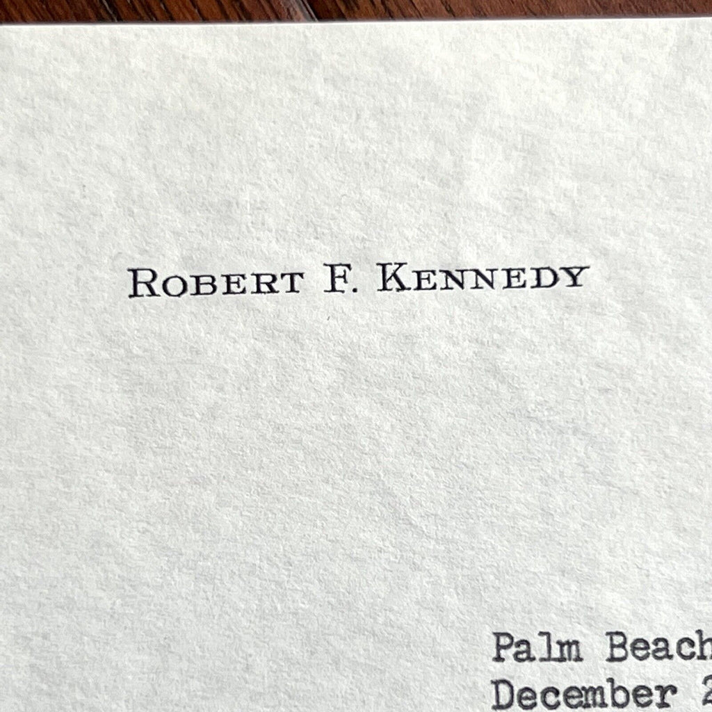 ROBERT F KENNEDY * PSA * Signed Autograph Re: Nepotism and Turning the FBI Loose