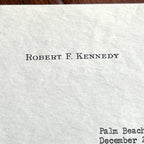 ROBERT F KENNEDY * PSA * Signed Autograph Re: Nepotism and Turning the FBI Loose