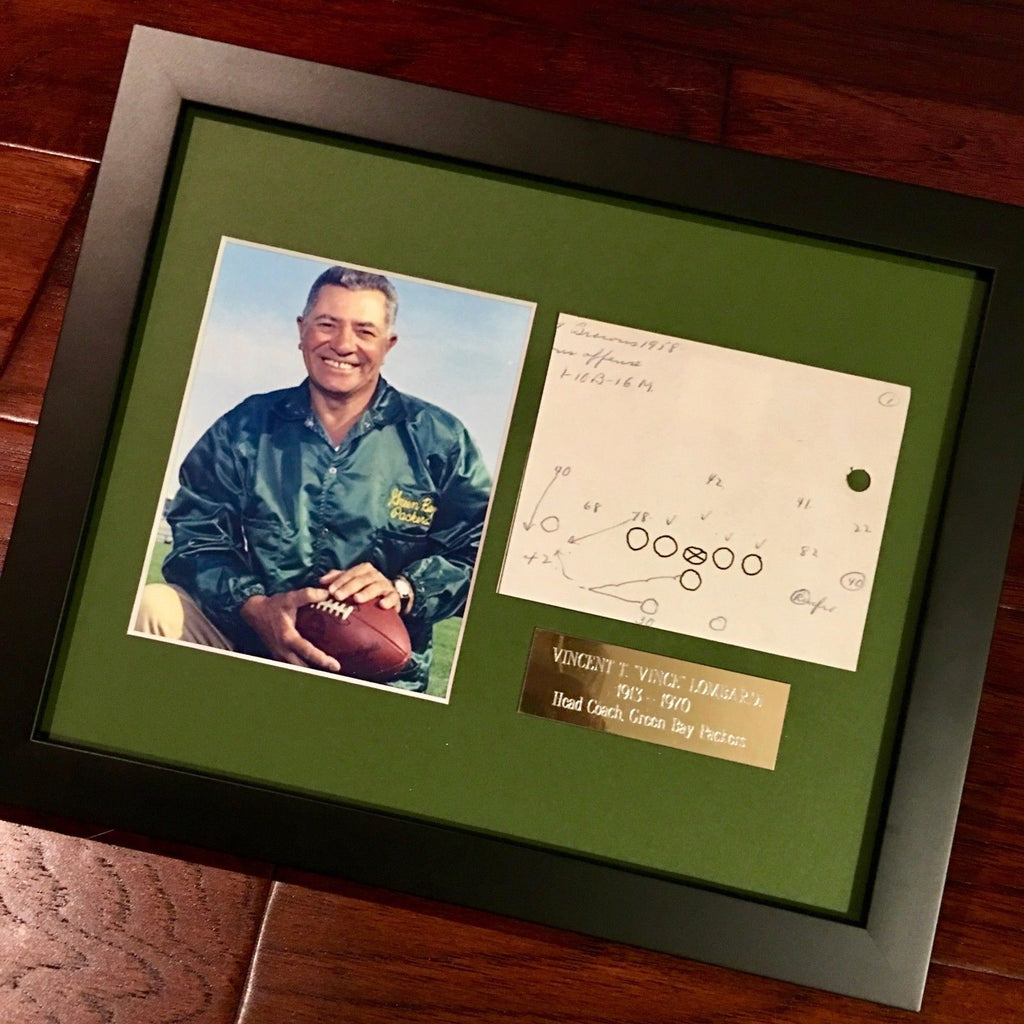 VINCE LOMBARDI JSA COA Scarce Handwritten Play Packers