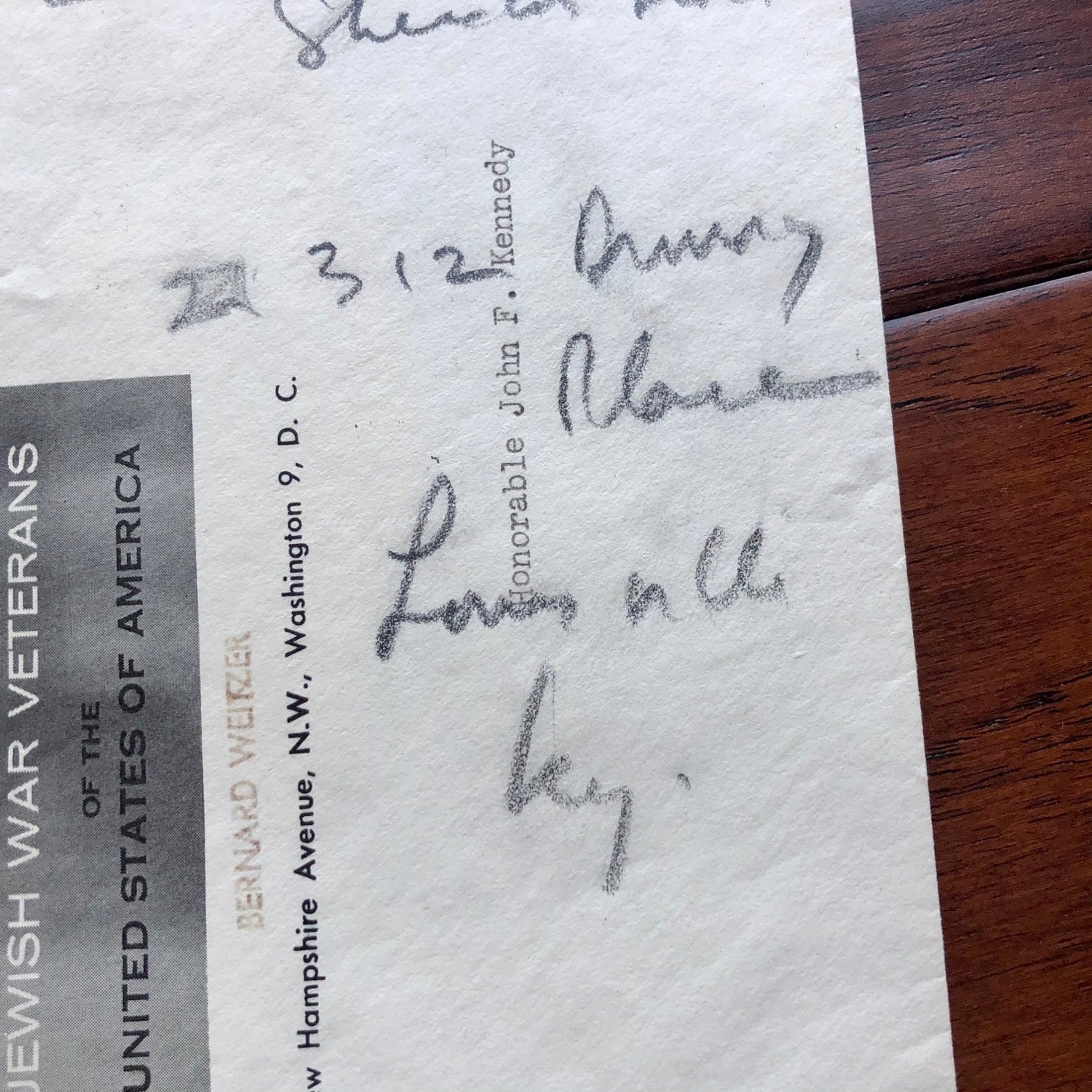 JOHN F. KENNEDY * JSA LOA * Handwritten Annotated Envelope * No Autograph Signed