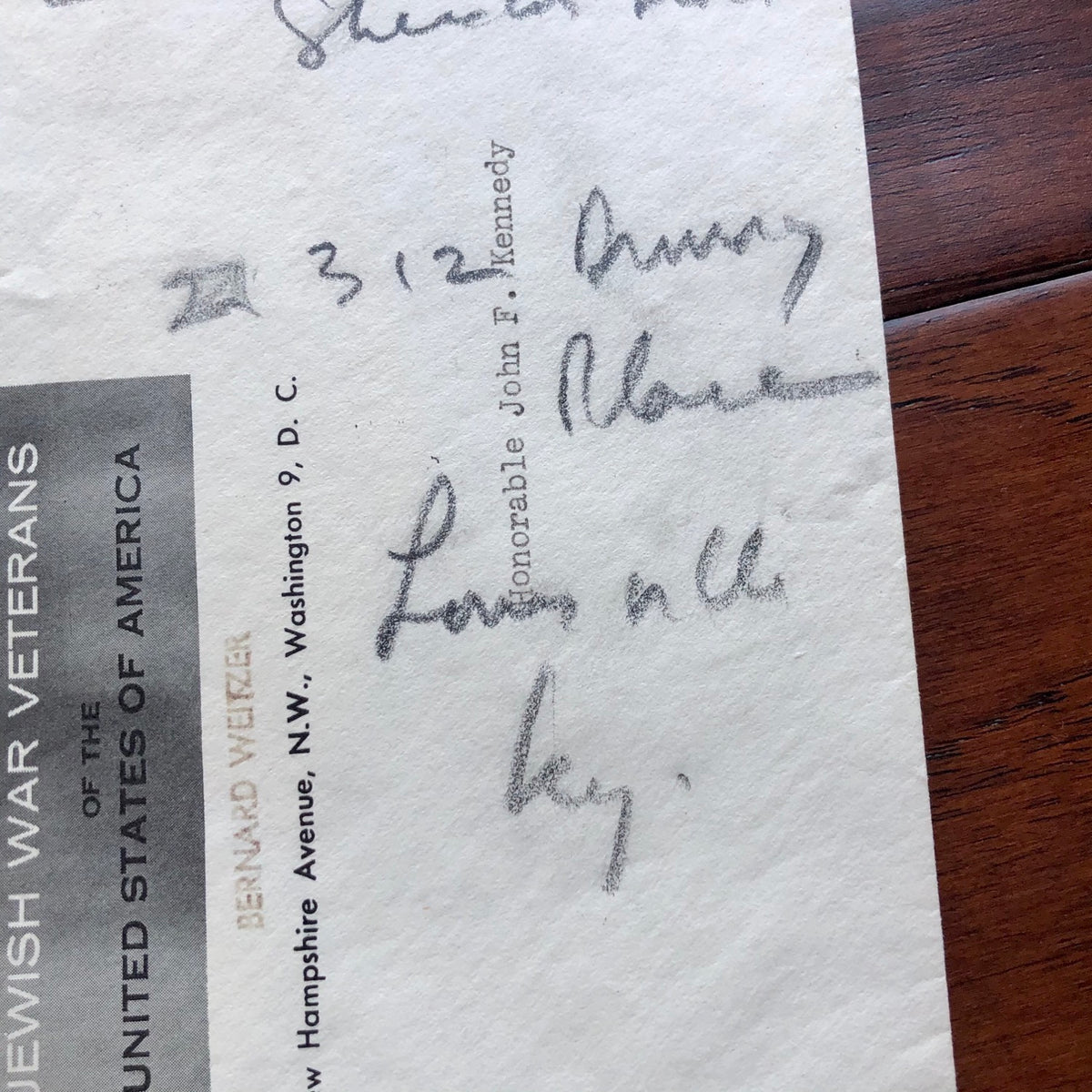 JOHN F. KENNEDY * JSA LOA * Handwritten Annotated Envelope * No Autograph Signed