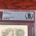 PAUL MCCARTNEY * BAS BECKETT * Autograph One Pound Note Signed * The Beatles