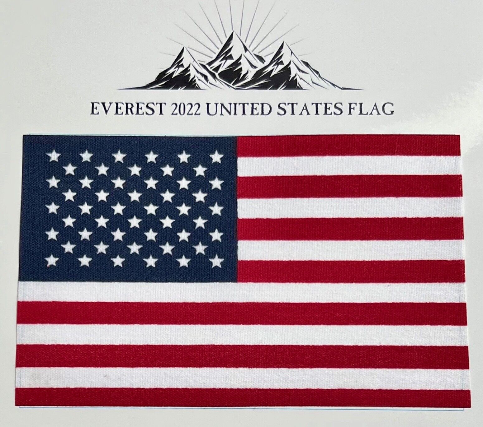 MOUNT EVEREST Genuine US Mini Flag ARTIFACT Carried to the Summit of MT 29029 FT