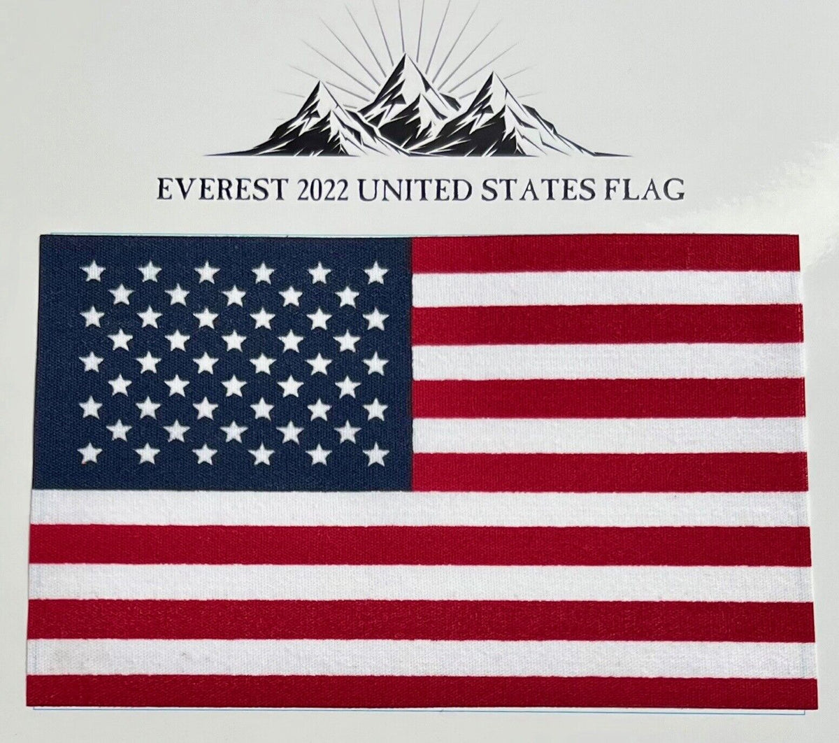 MOUNT EVEREST Genuine US Mini Flag ARTIFACT Carried to the Summit of MT 29029 FT
