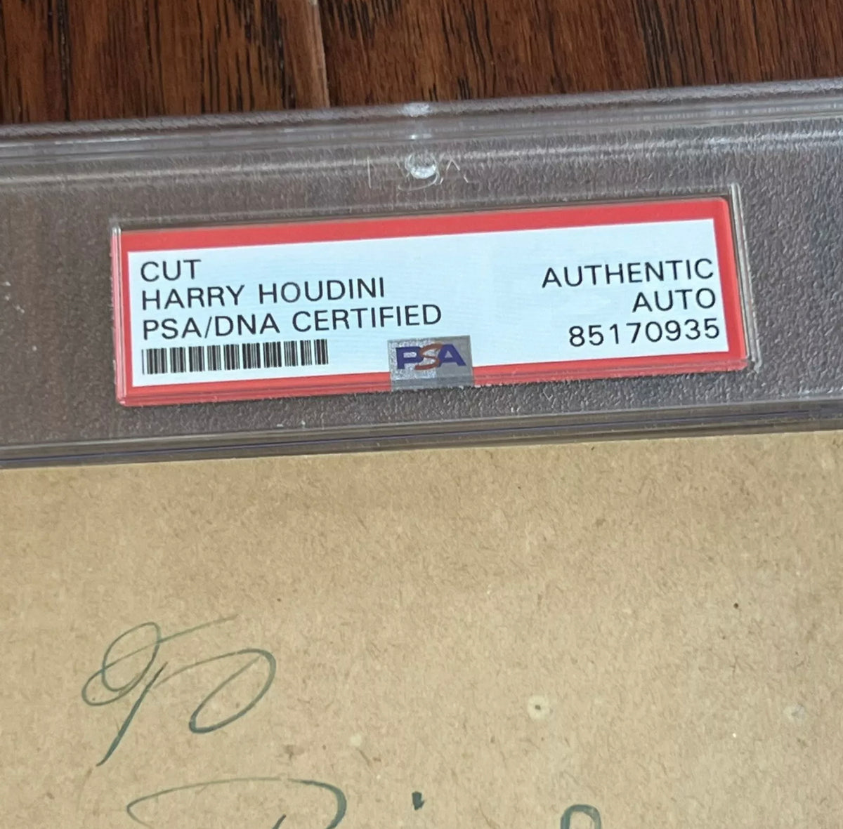 HARRY HOUDINI * PSA * Autograph Humorous Note Signed * Magician & Escape Artist