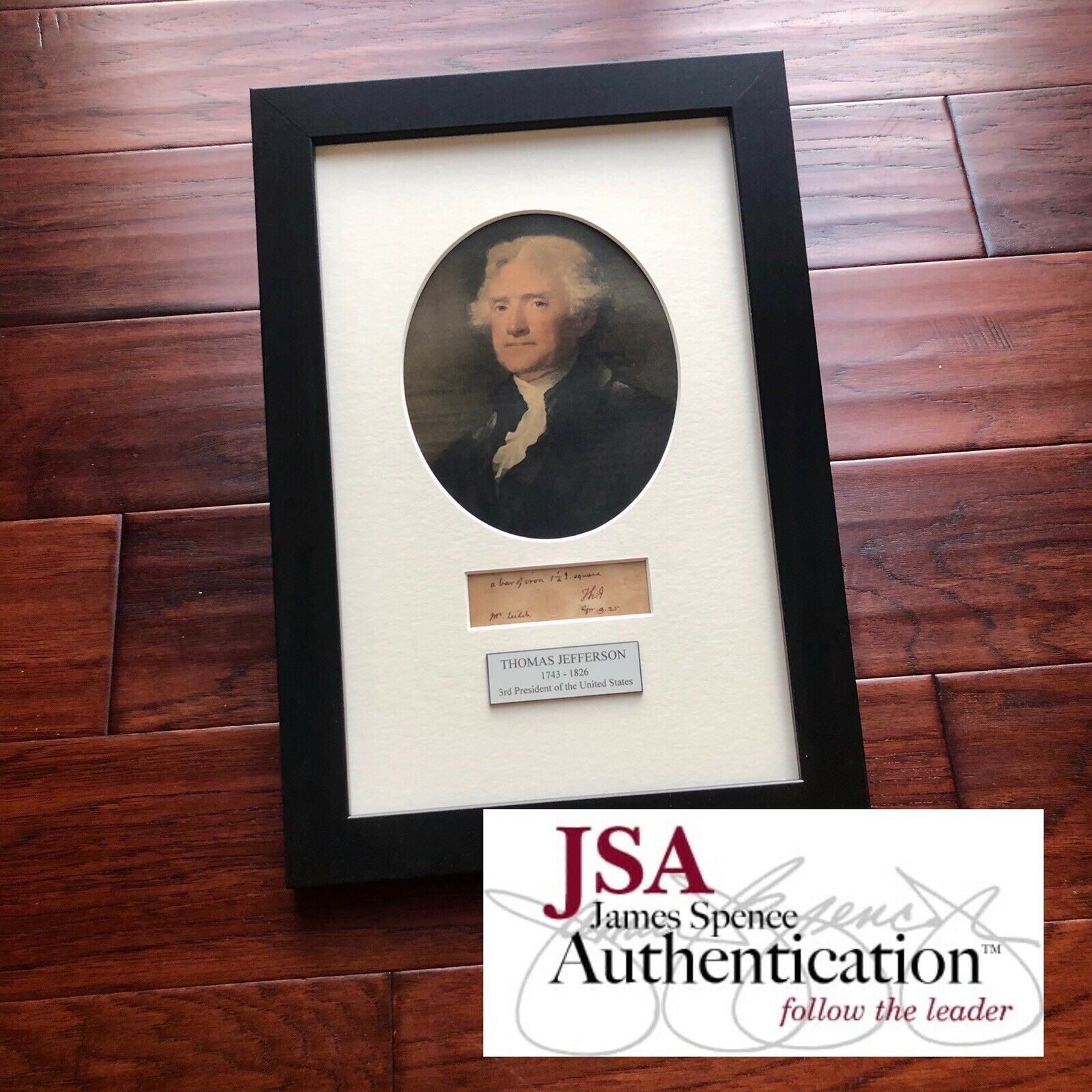 THOMAS JEFFERSON * JSA LOA * Autograph Note Carried by Slave Signed * President
