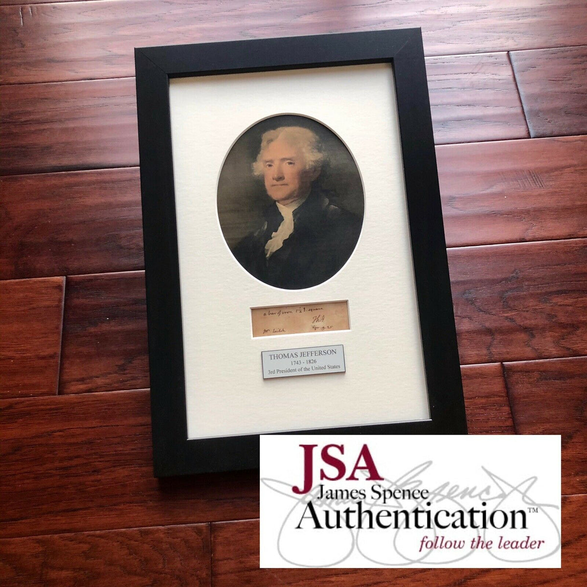 THOMAS JEFFERSON * JSA LOA * Autograph Note Carried by Slave Signed * President