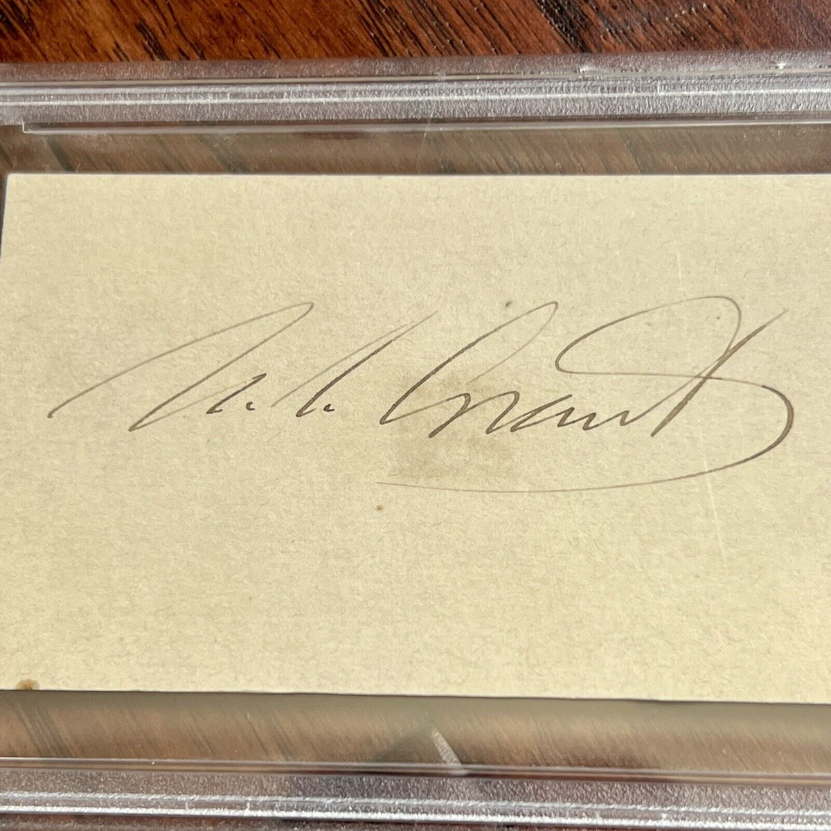 ULYSSES S. GRANT * PSA/DNA Slab * AUTOGRAPH Card SIGNED * U. S. Signature