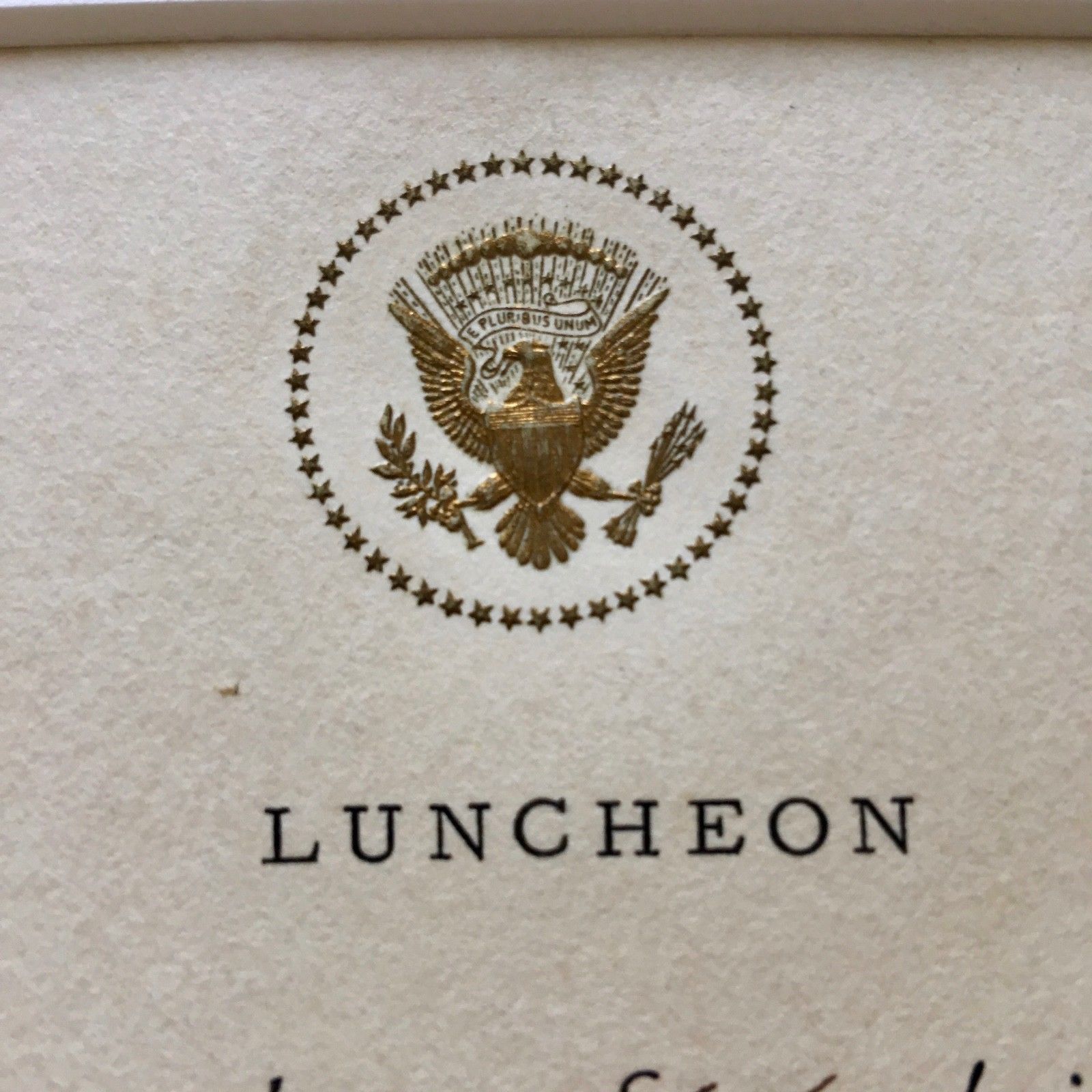 JOHN F. KENNEDY * AUTOGRAPH as PRESIDENT * White House Menu SIGNED * JFK 1962