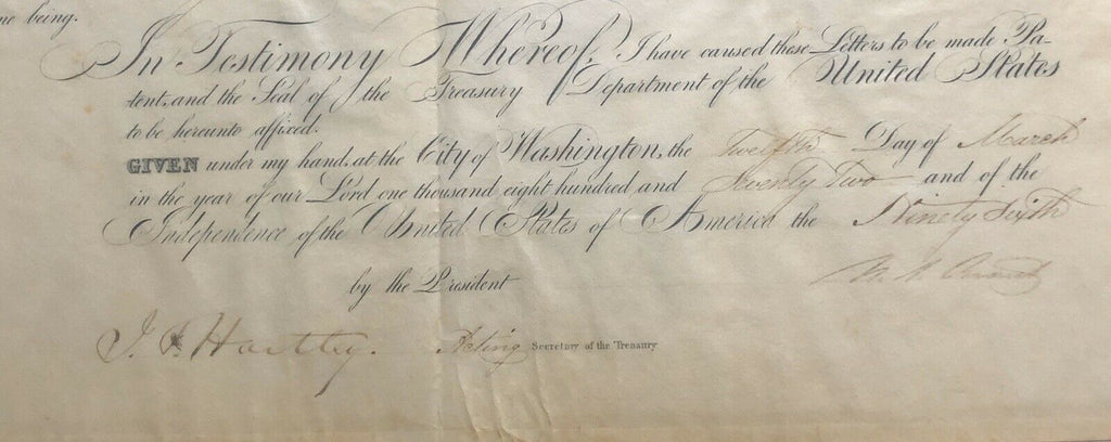 ULYSSES S. GRANT * BAS * 1872 Autograph Appointment Signed * AS PRESIDENT