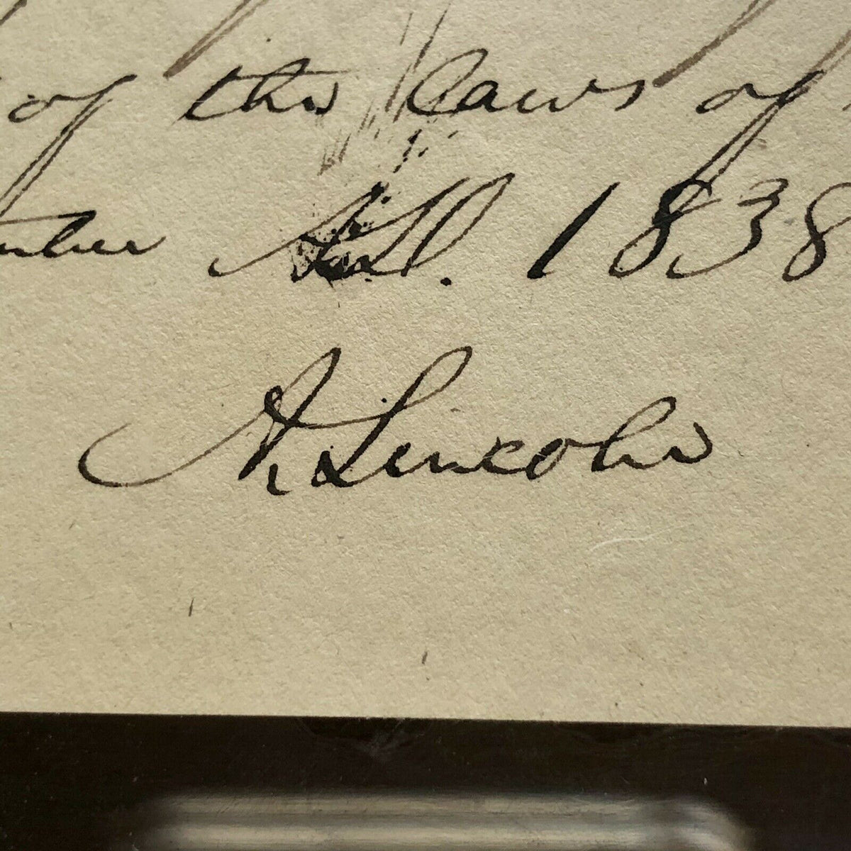 ABRAHAM LINCOLN * PSA/DNA Slabbed * Early Handwritten Autograph Letter Signed *