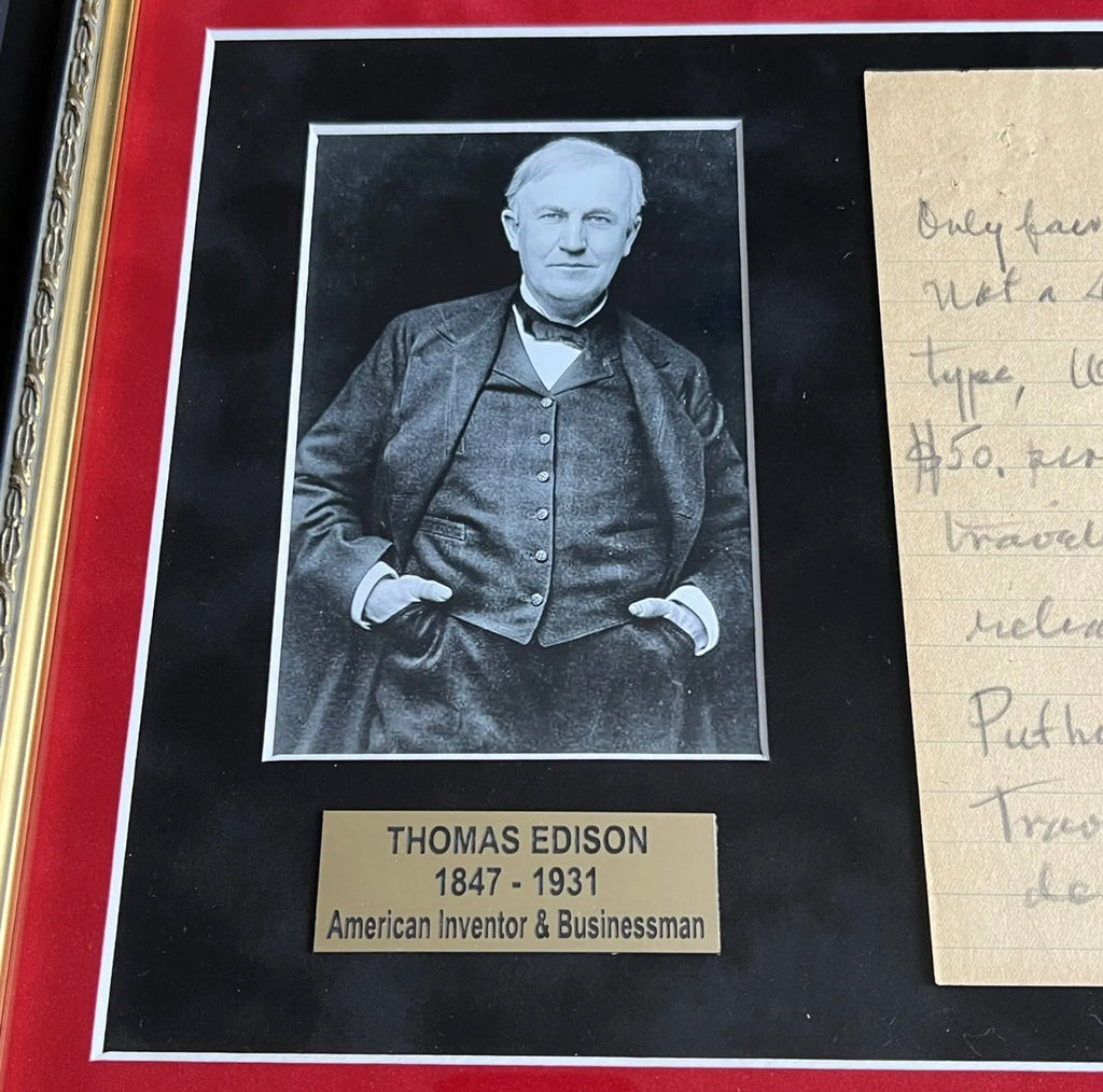 THOMAS EDISON * JSA LOA * Handwritten Autograph Letter Signed Hiring Salesman