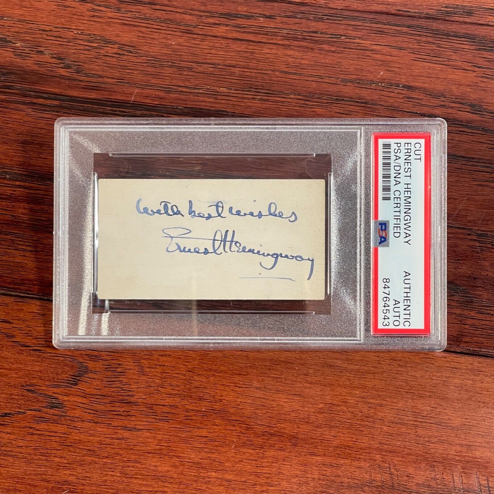 ERNEST HEMINGWAY * PSA/DNA * Autograph Calling Card Signed
