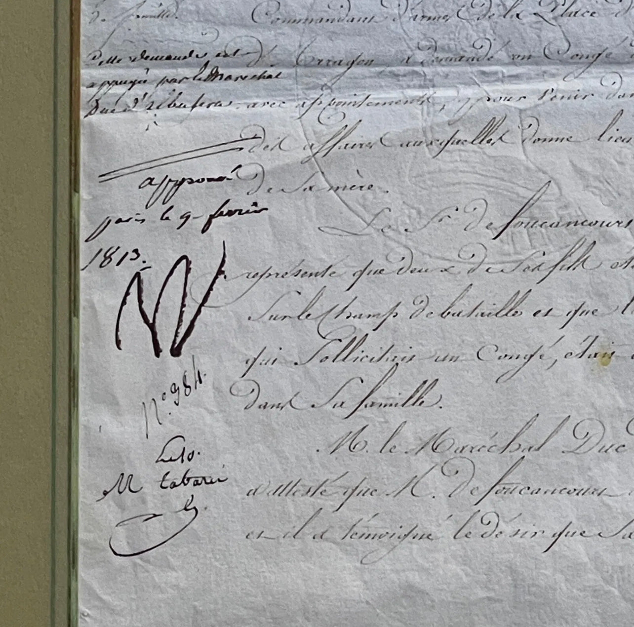 NAPOLEON BONAPARTE * PSA/DNA * Autograph Document Signed Approving Leave