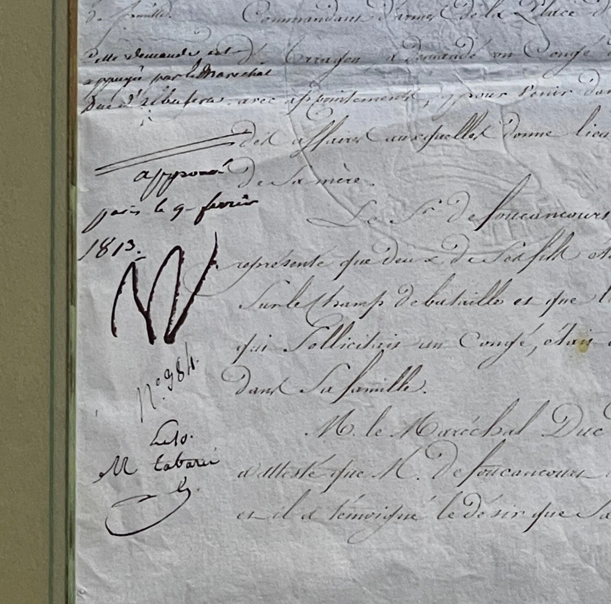 NAPOLEON BONAPARTE * PSA/DNA * Autograph Document Signed Approving Leave