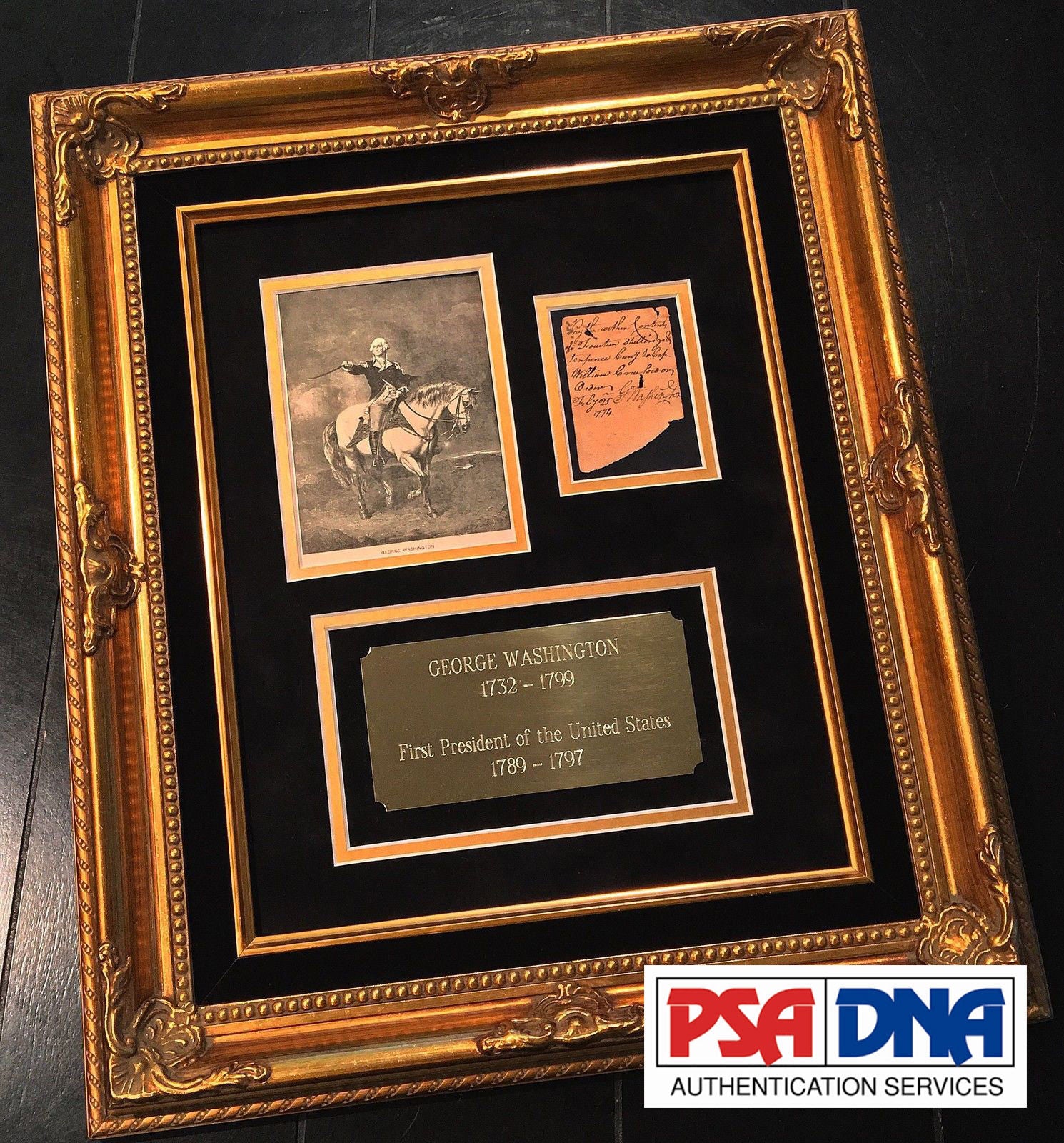 GEORGE WASHINGTON * PSA/DNA * 1774 Scarce Autograph Signed * President * General