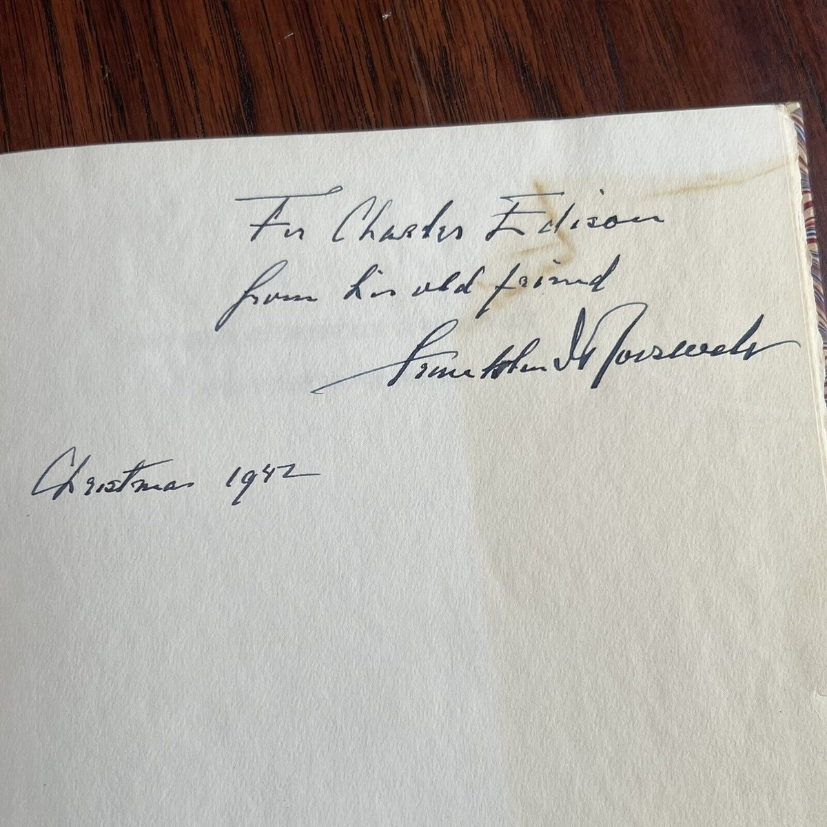 FRANKLIN D ROOSEVELT * Autograph Pearl Harbor Infamy Speech 1942 Book Signed PSA
