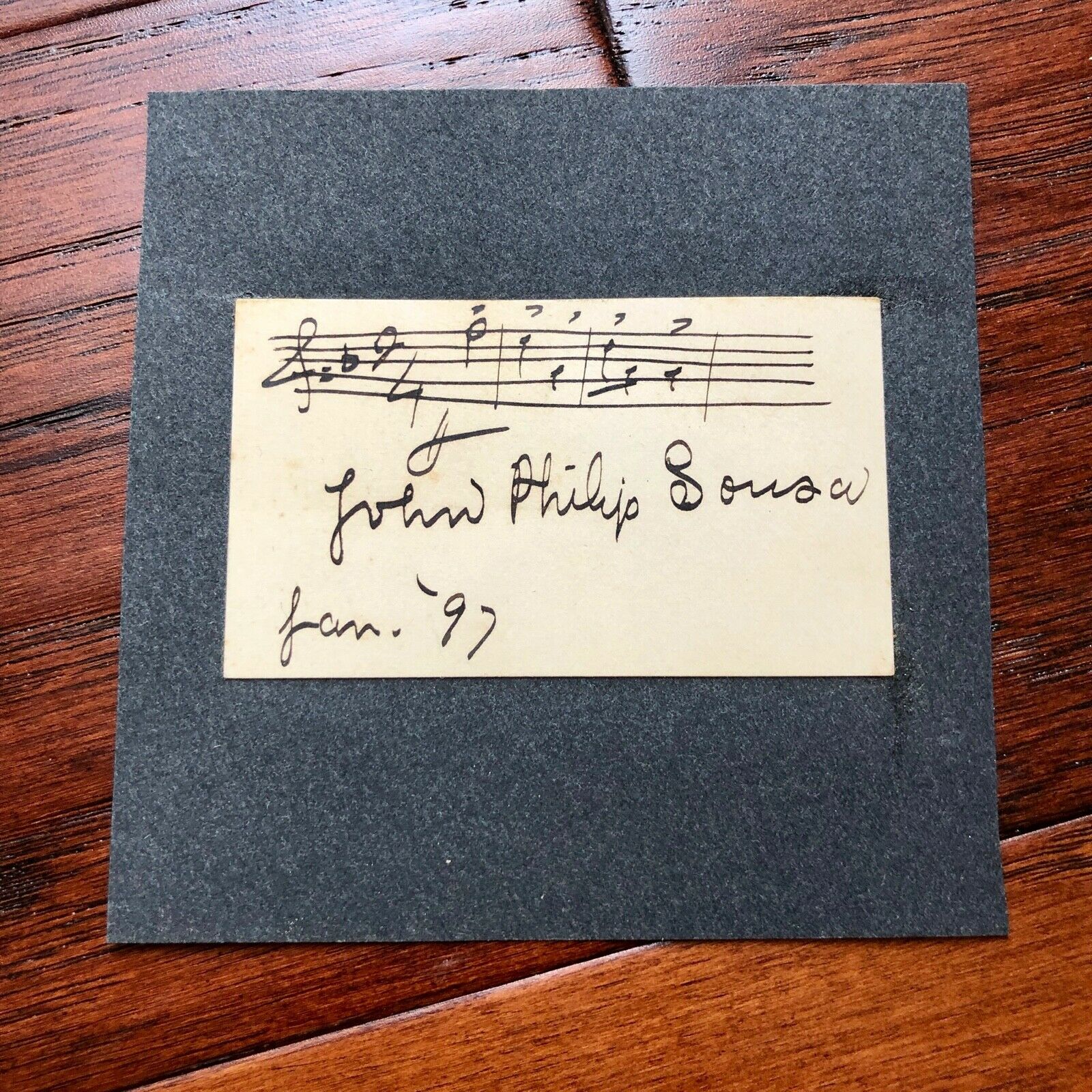 JOHN PHILIP SOUSA * JSA * AUTOGRAPH Musical Quotation SIGNED * "The March King"
