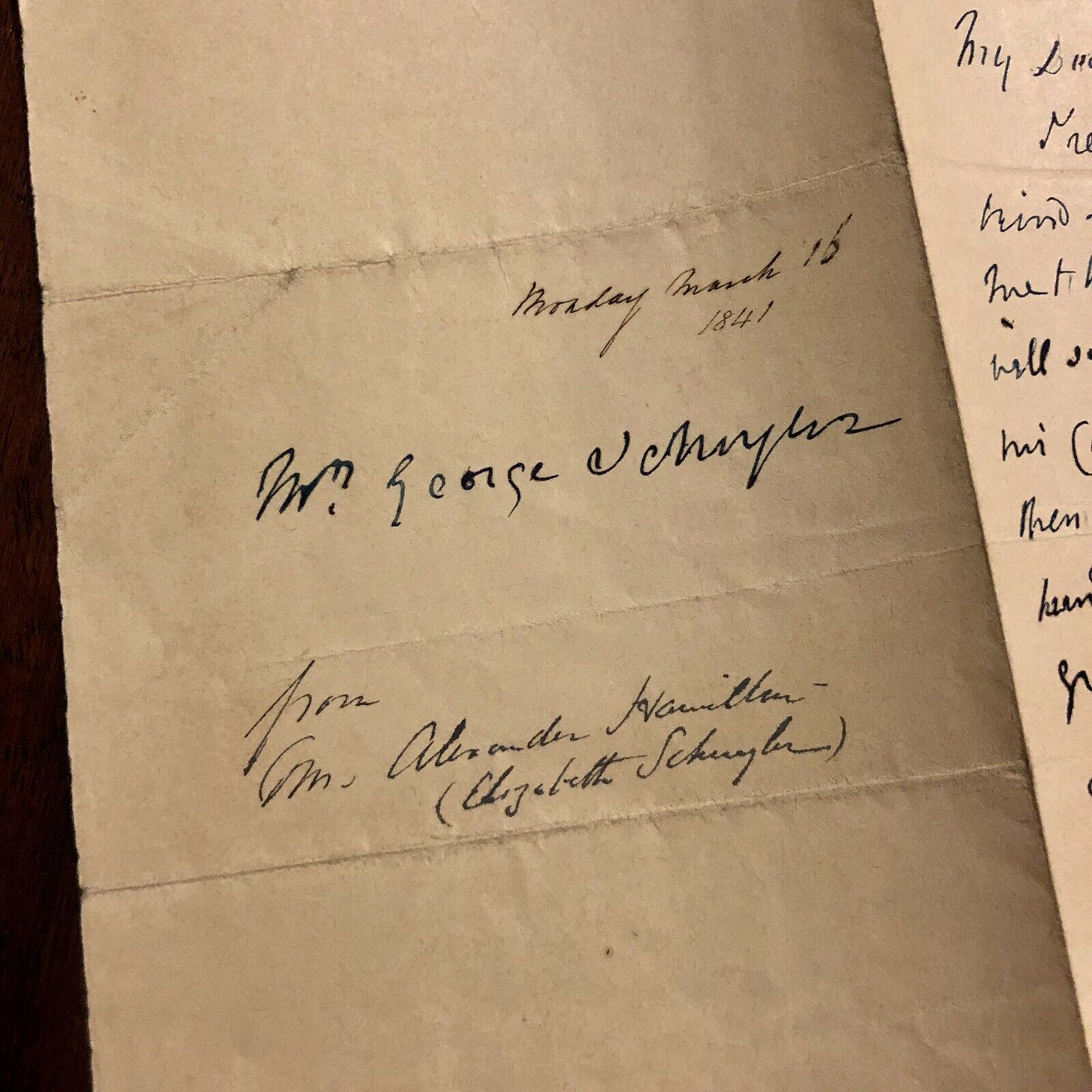 ELIZABETH ELIZA SCHUYLER HAMILTON * JSA LOA * Autograph Letter Signed to Family