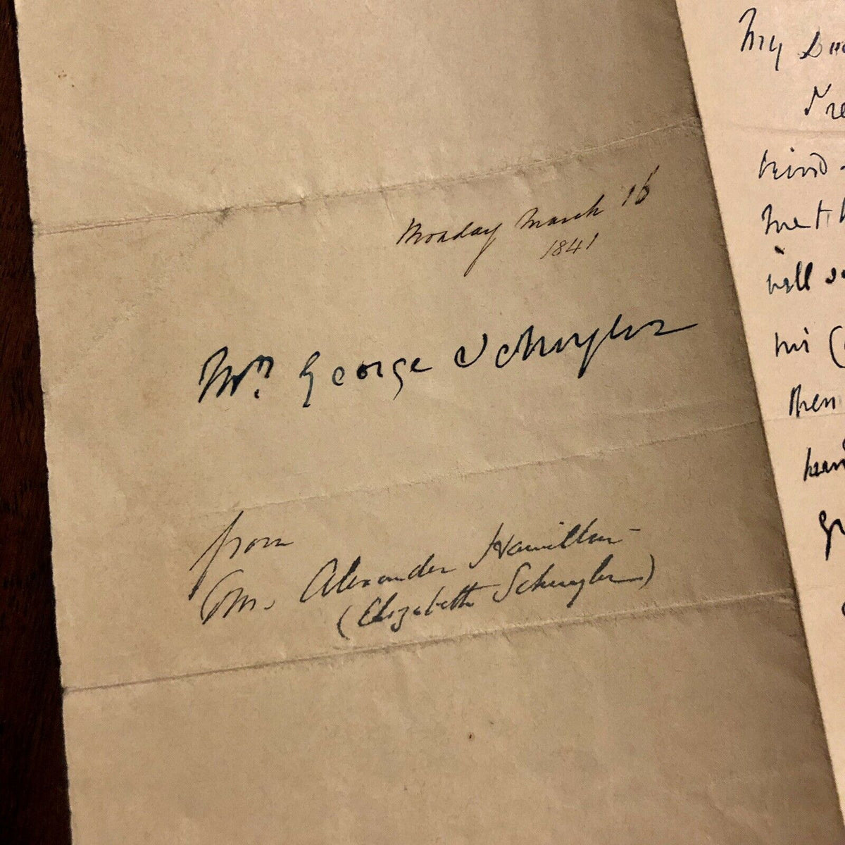 ELIZABETH ELIZA SCHUYLER HAMILTON * JSA LOA * Autograph Letter Signed to Family