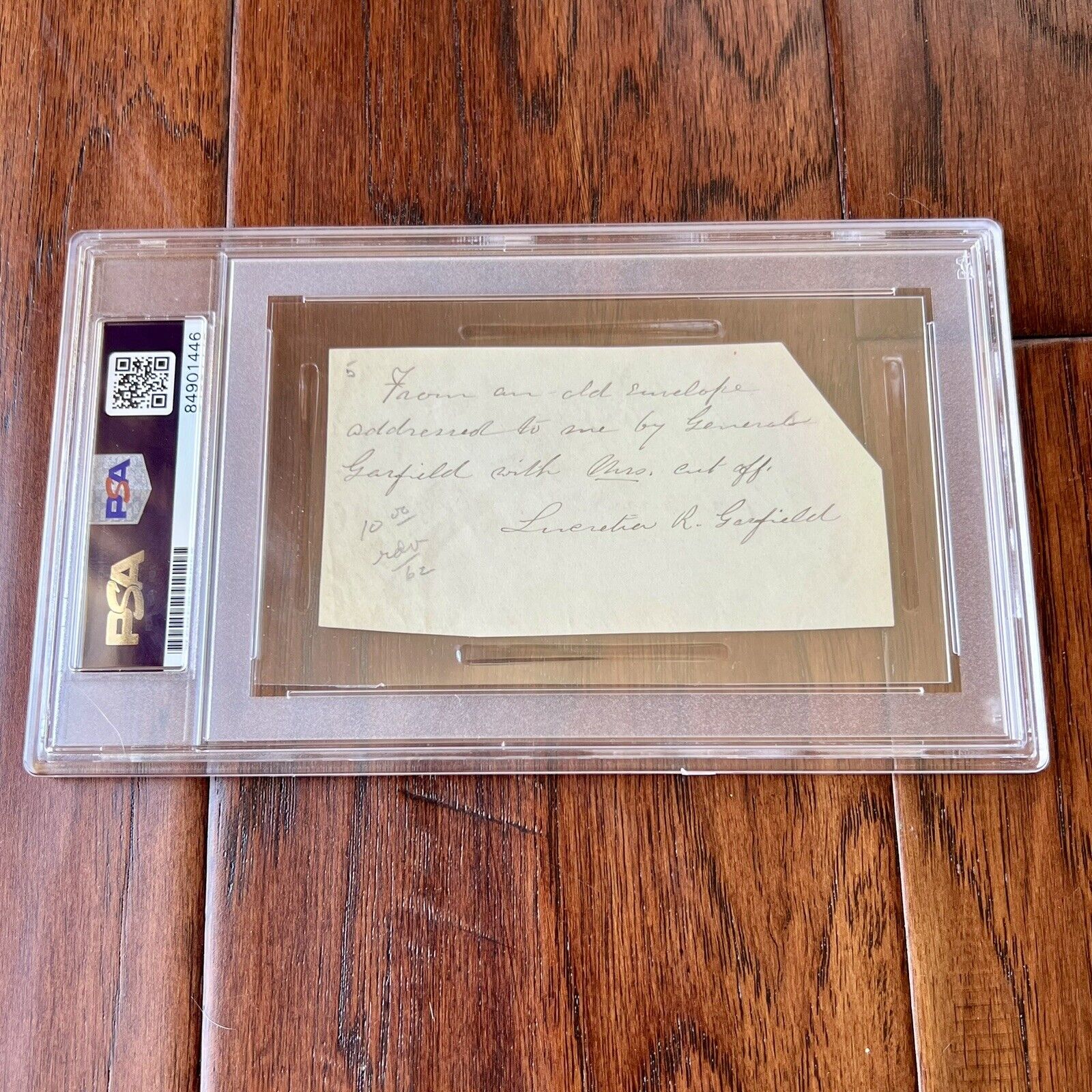 JAMES A. GARFIELD & LUCRETIA GARFIELD * PSA/DNA * Dual AUTOGRAPH Envelope SIGNED