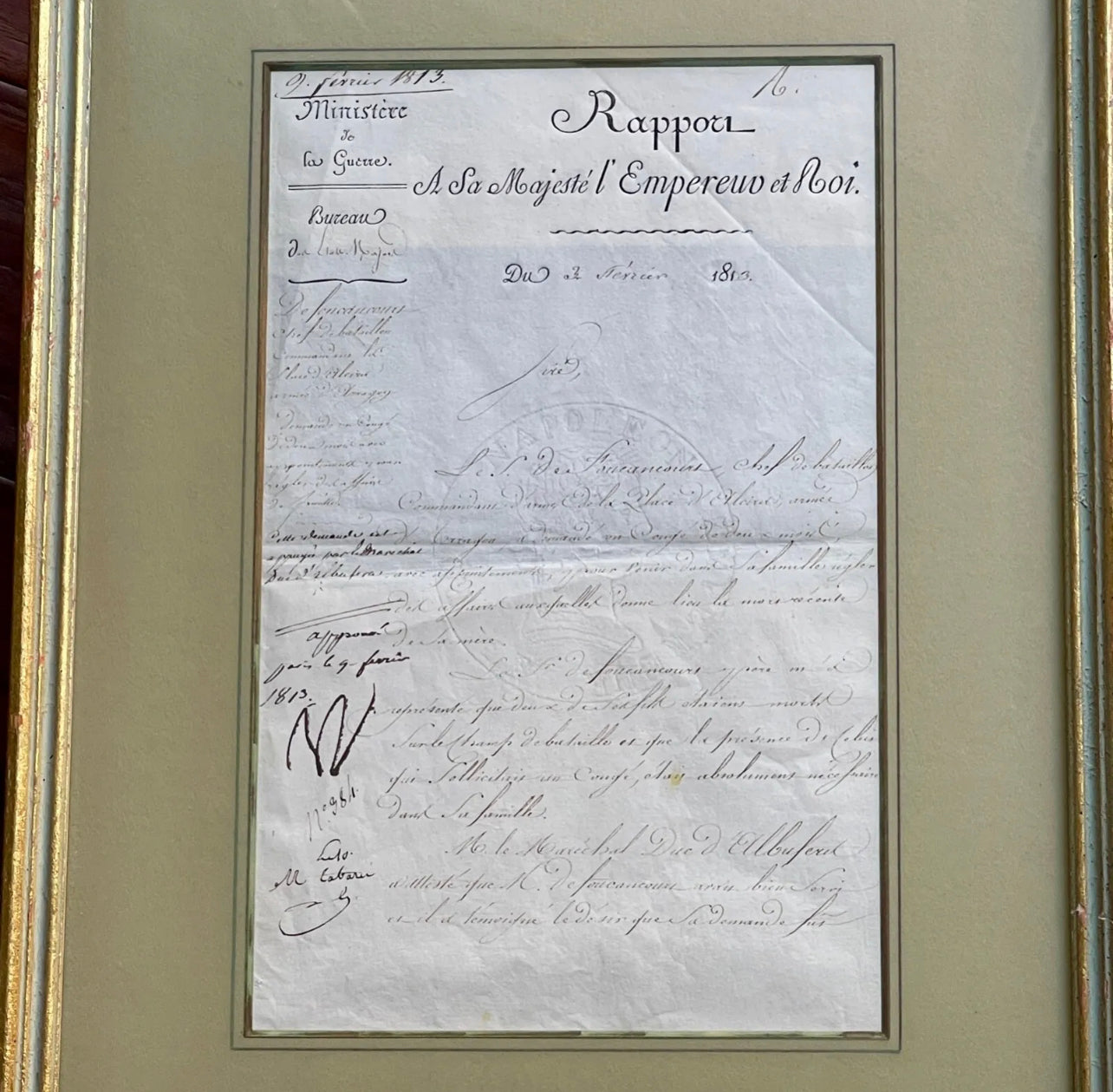 NAPOLEON BONAPARTE * PSA/DNA * Autograph Document Signed Approving Leave
