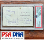 QUEEN ELIZABETH II * PSA * Autograph Christmas Gift Card Hang Tag SIGNED