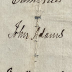 JOHN ADAMS * PSA/DNA * Handwritten Autograph Document Mentions George III Signed
