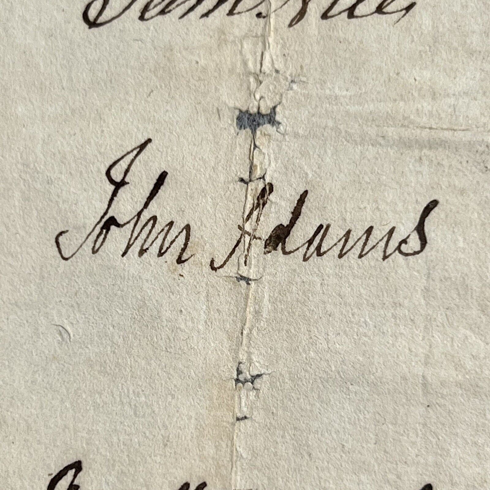 JOHN ADAMS * PSA/DNA * Handwritten Autograph Document Mentions George III Signed