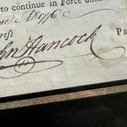 JOHN HANCOCK * Signed 1776 Appointment of Lexington Concord Soldier Autograph