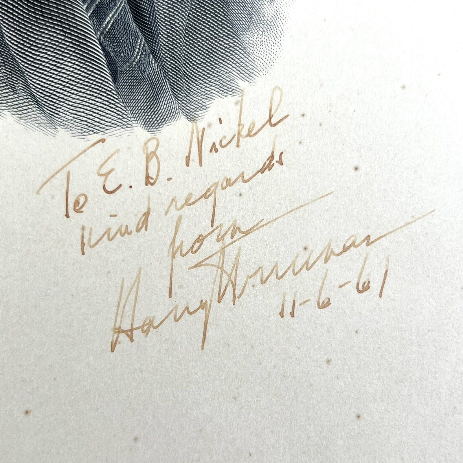 HARRY TRUMAN * JSA LOA * Signed 11x14 Engraving Autograph Official BEP Portrait