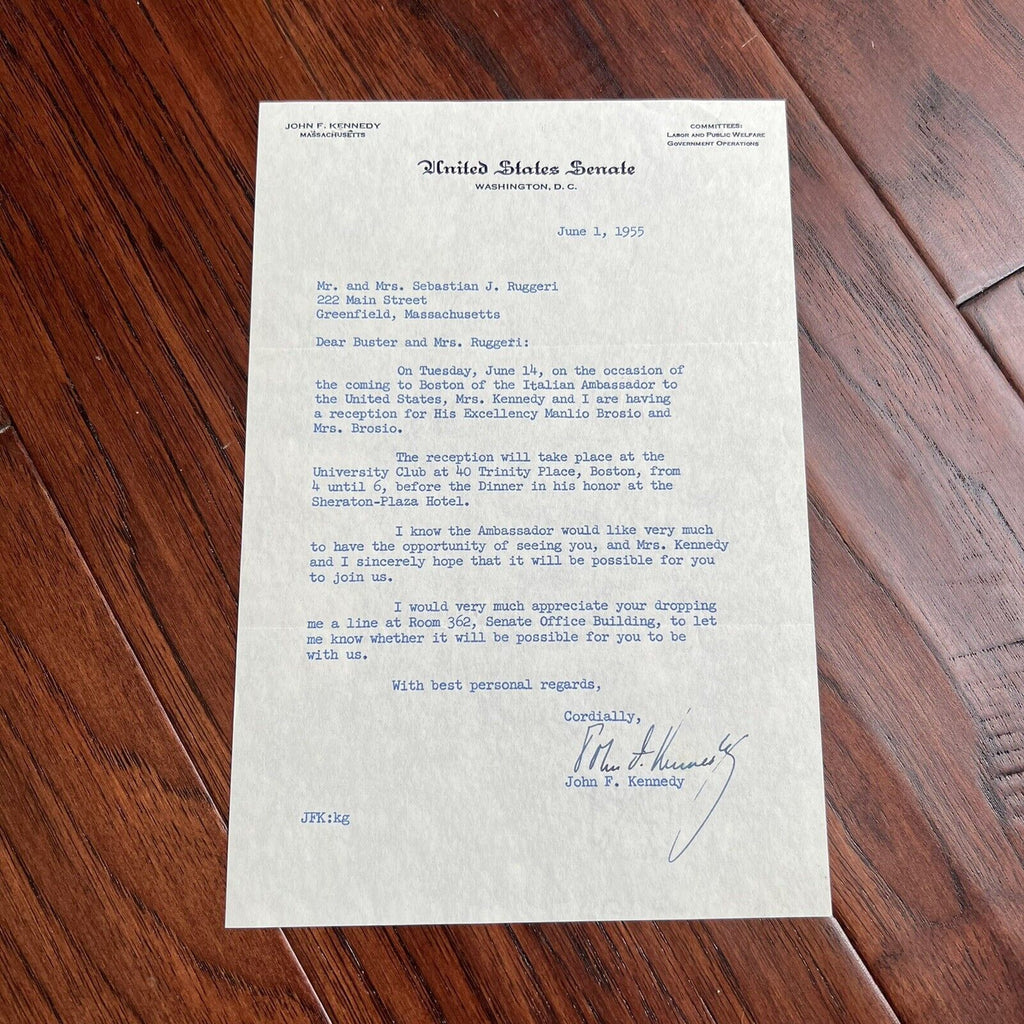 JOHN F. KENNEDY * JSA * Full Signature Autograph Letter Signed to WWII Friend