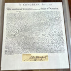 JOHN HANCOCK * PSA * Autograph Signed Souvenir Declaration of Independence