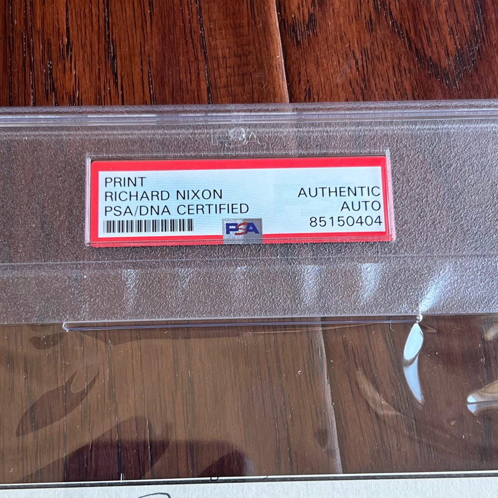 RICHARD NIXON * PSA/DNA * Autograph APOLLO 11 Earth Plaque Signed *
