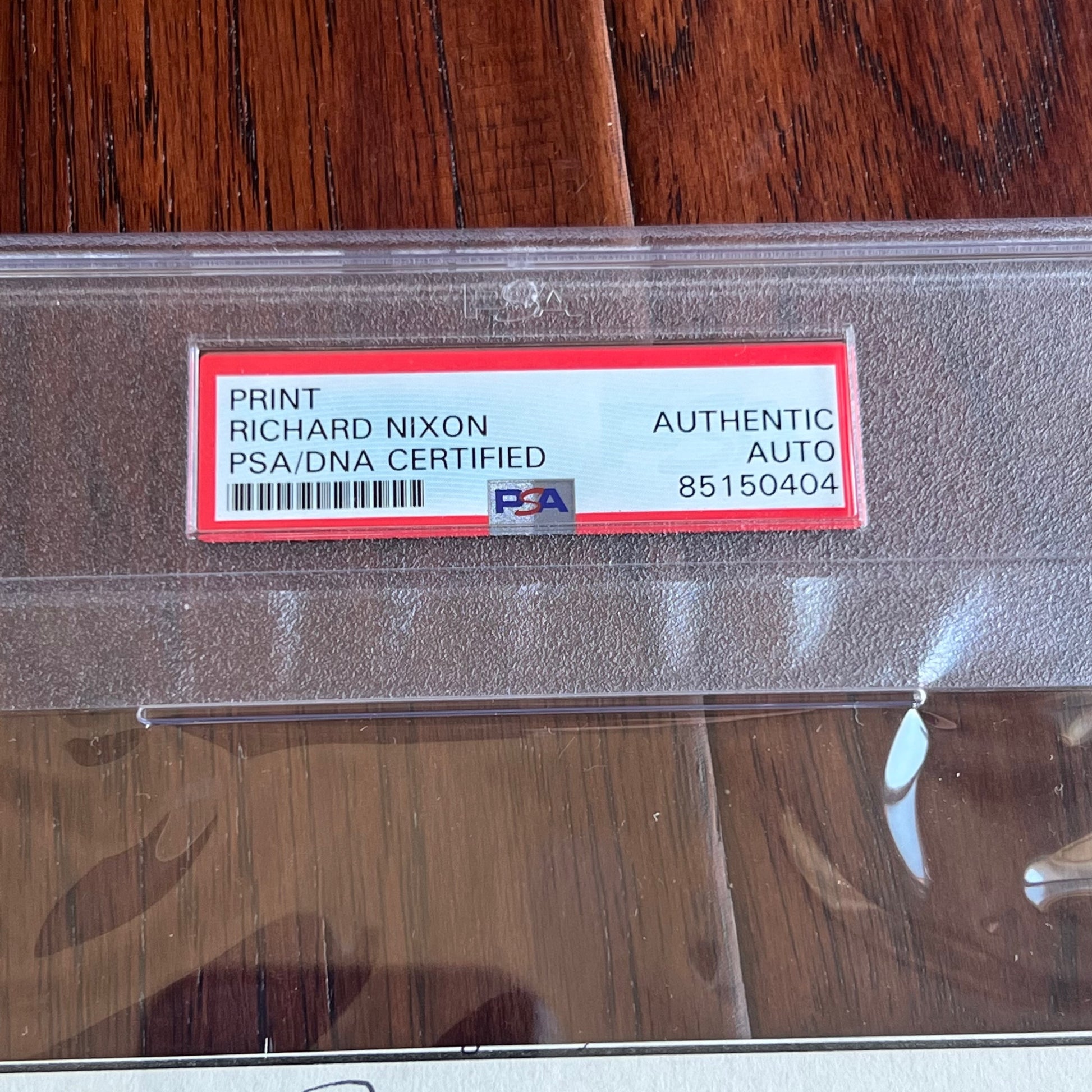 RICHARD NIXON * PSA/DNA * Autograph APOLLO 11 Earth Plaque Signed *