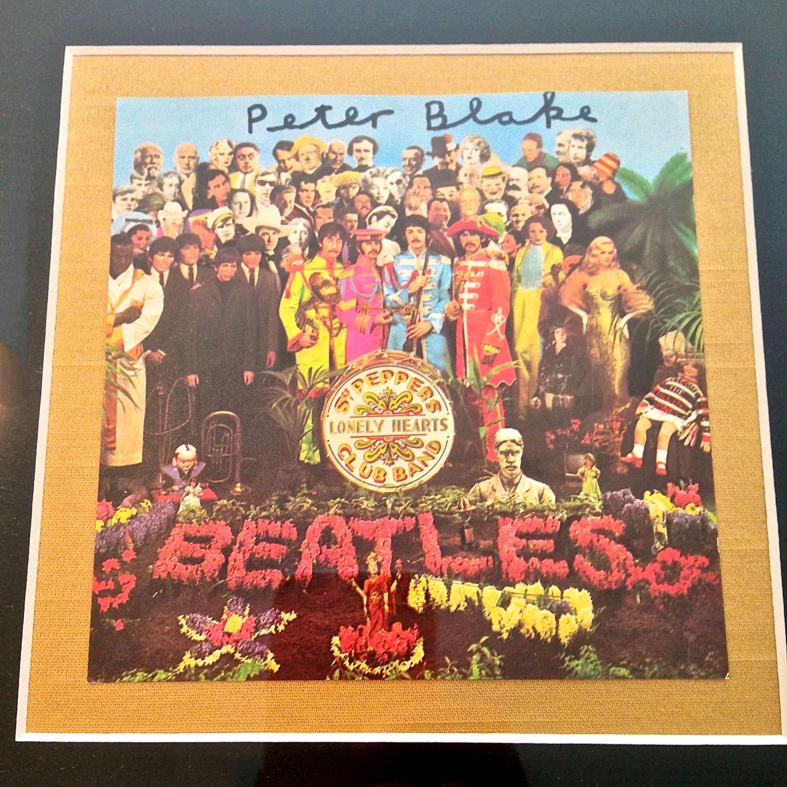 GEORGE MARTIN & PETER BLAKE authentic autograph SGT. PEPPER'S signed * BEATLES