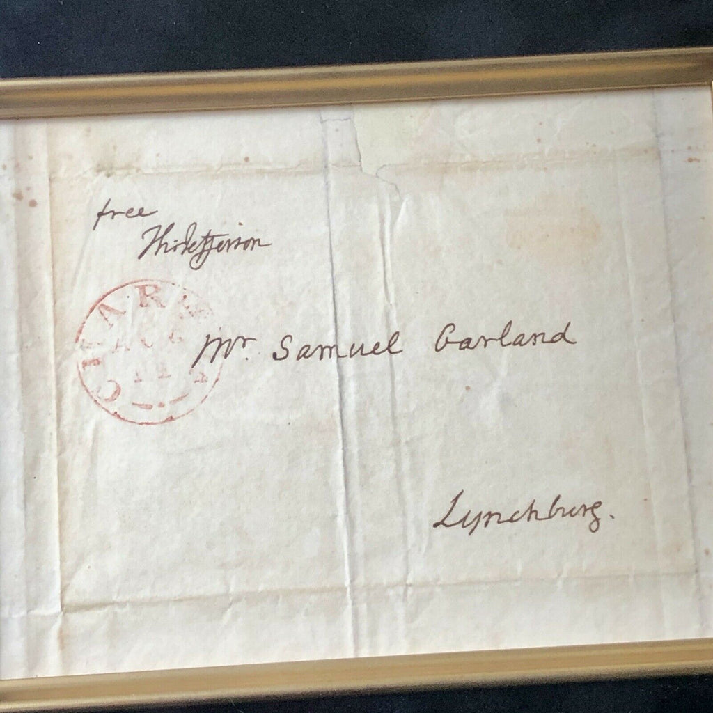 THOMAS JEFFERSON * BAS BECKETT 10 * Autograph Free Frank Envelope Signed *
