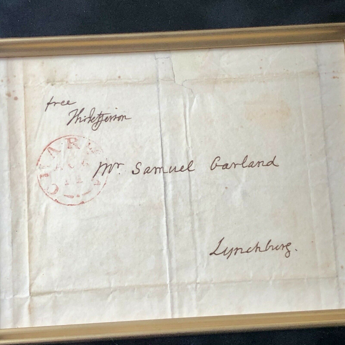 THOMAS JEFFERSON * BAS BECKETT 10 * Autograph Free Frank Envelope Signed *