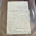 JEFFERSON DAVIS * Beckett BAS * Handwritten Autograph Letter Signed Full Sig