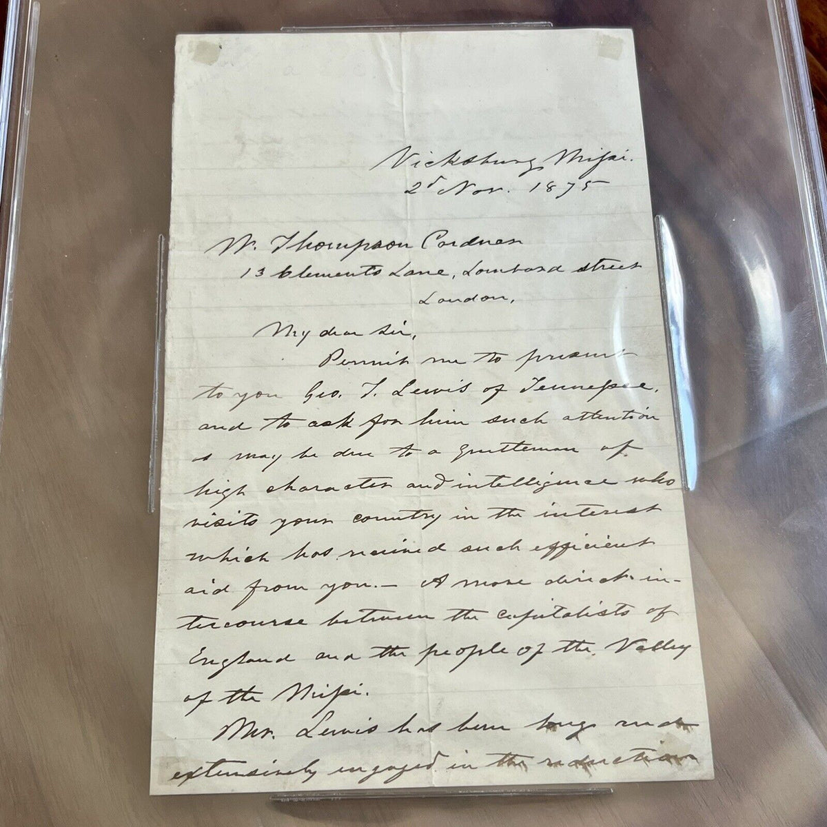 JEFFERSON DAVIS * Beckett BAS * Handwritten Autograph Letter Signed Full Sig