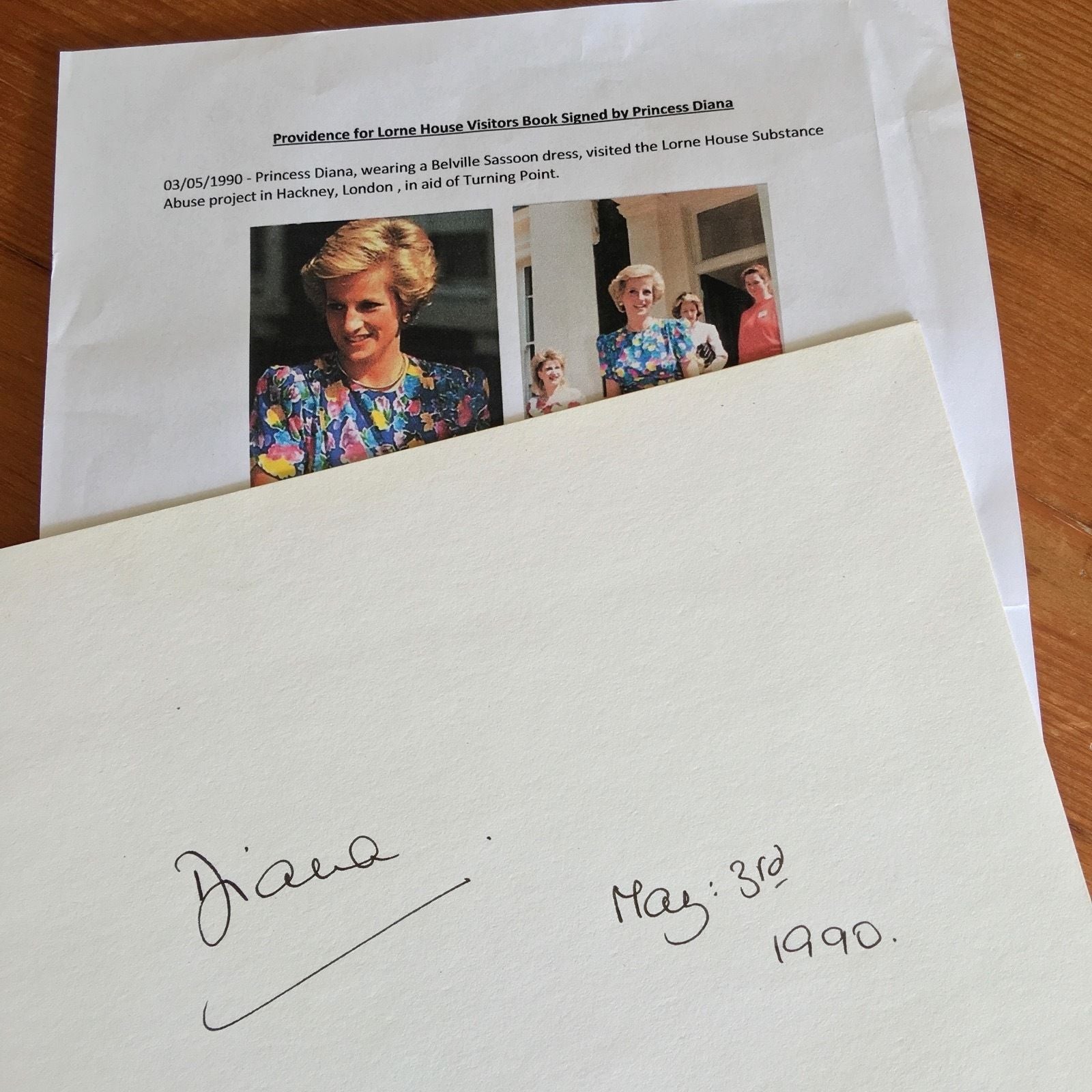 DIANA * Princess of Wales * Scarce Authentic AUTOGRAPH hand SIGNED * Proof!