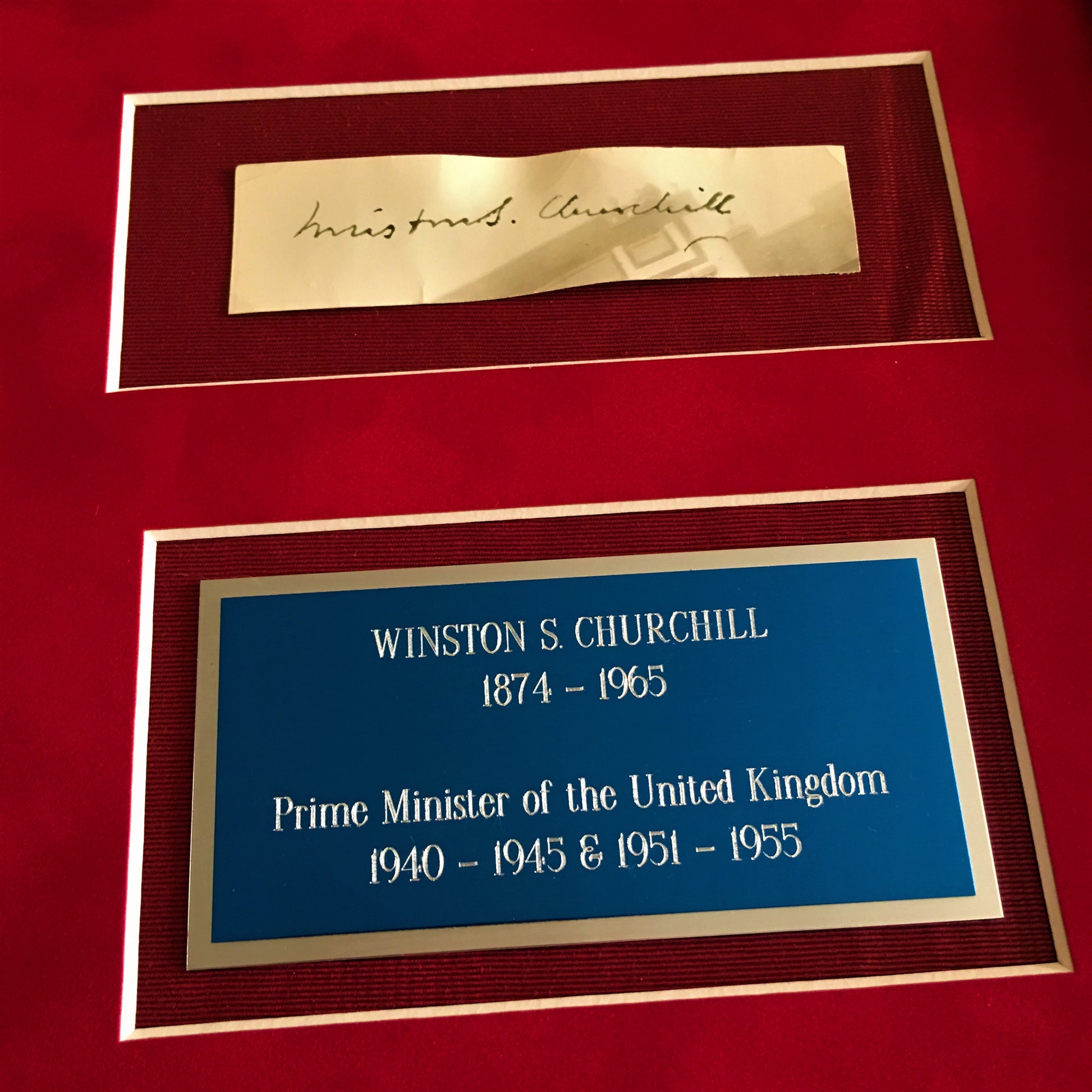 WINSTON S CHURCHILL * rare Authentic AUTOGRAPH Hand Signed * Prime Minister UK