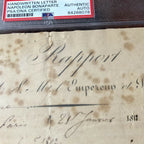 Napoleon Bonaparte * PSA/DNA Slabbed * Encapsulated Autograph Signed Document *