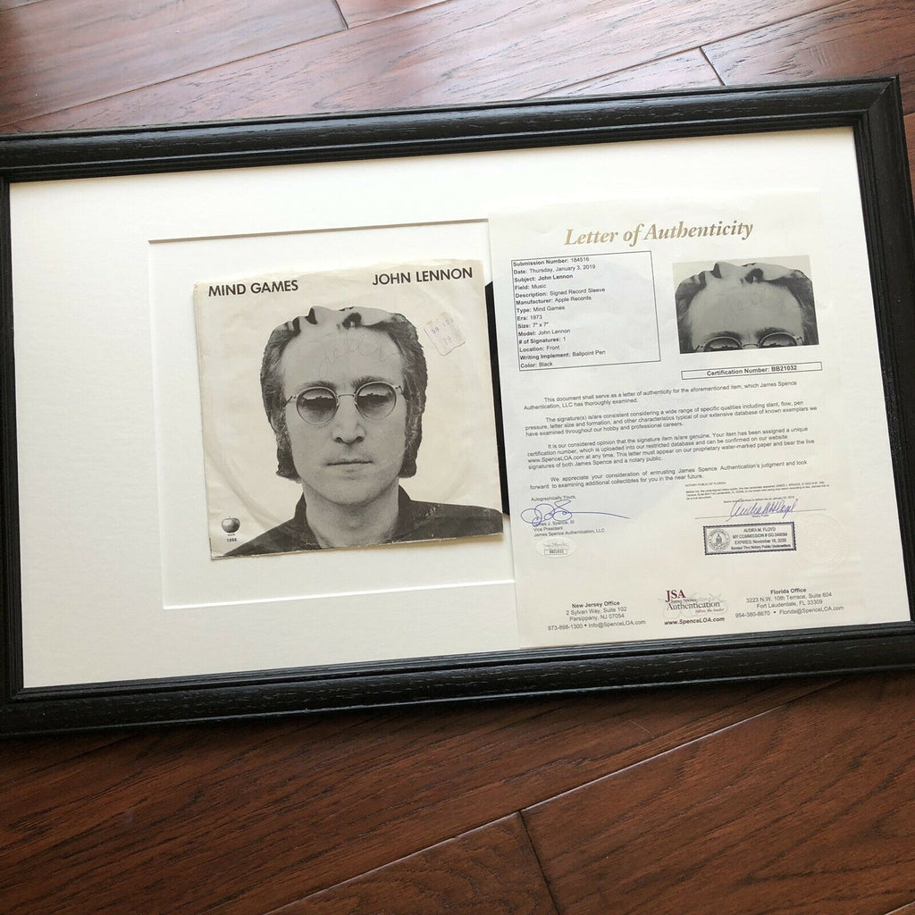 JOHN LENNON * JSA LOA * Autograph Mind Games LP Signed * The Beatles